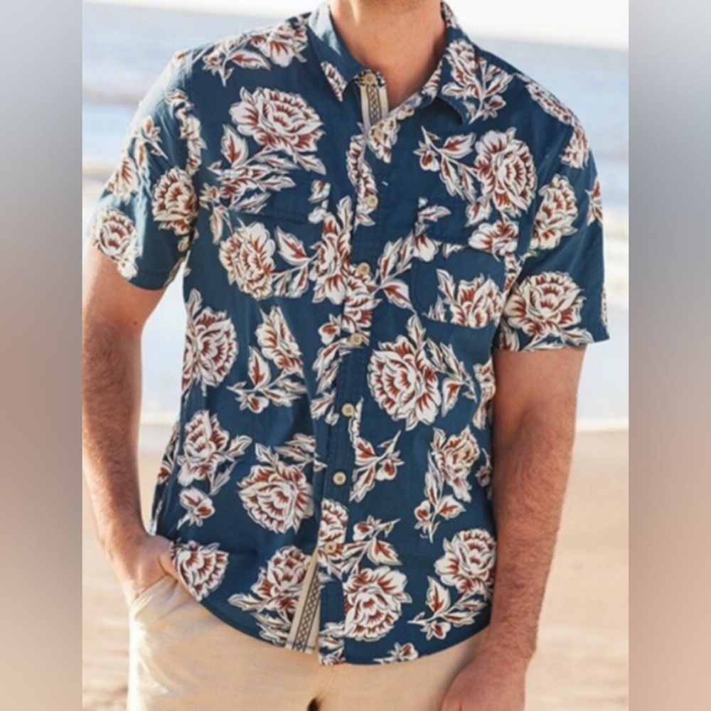 Matilda Jane Men Rare Floral Pattern Button Down Nwt XXL